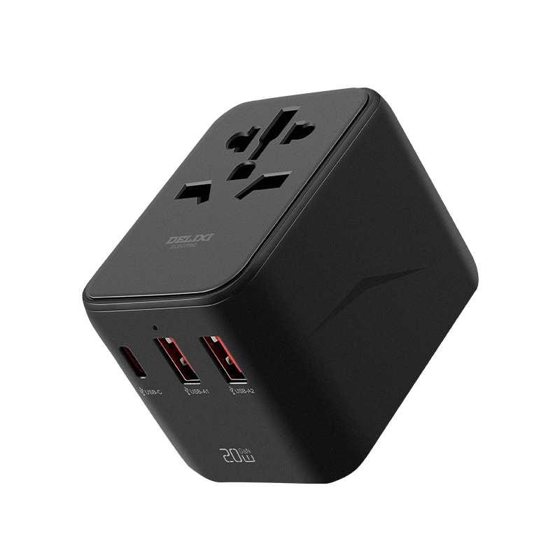 德力西电气全球通旅行插座【20w快充】2A1C  CD98-SPQ(HE)20W 黑色